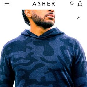 Asher golf Cashmere Hoodie. Size medium navy camo (the best selling color)